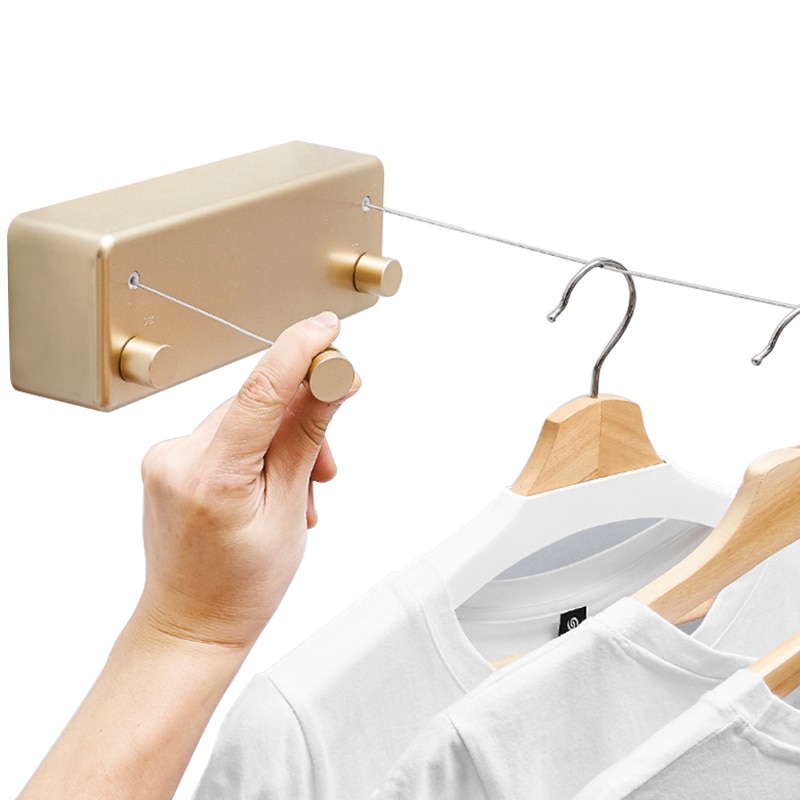Indoor And Outdoor Retractable Clothesline Punch Free Clothes Dryer 25kg/4.2m Clothes Line Balcony Laundry Drying