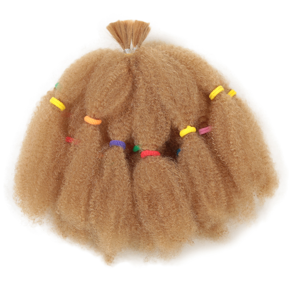 Pelo Afro rizado de 12 pulgadas, pelo sintético preestirado Afro rizado, pelo trenzado Afro, trenzas de ganchillo: #27