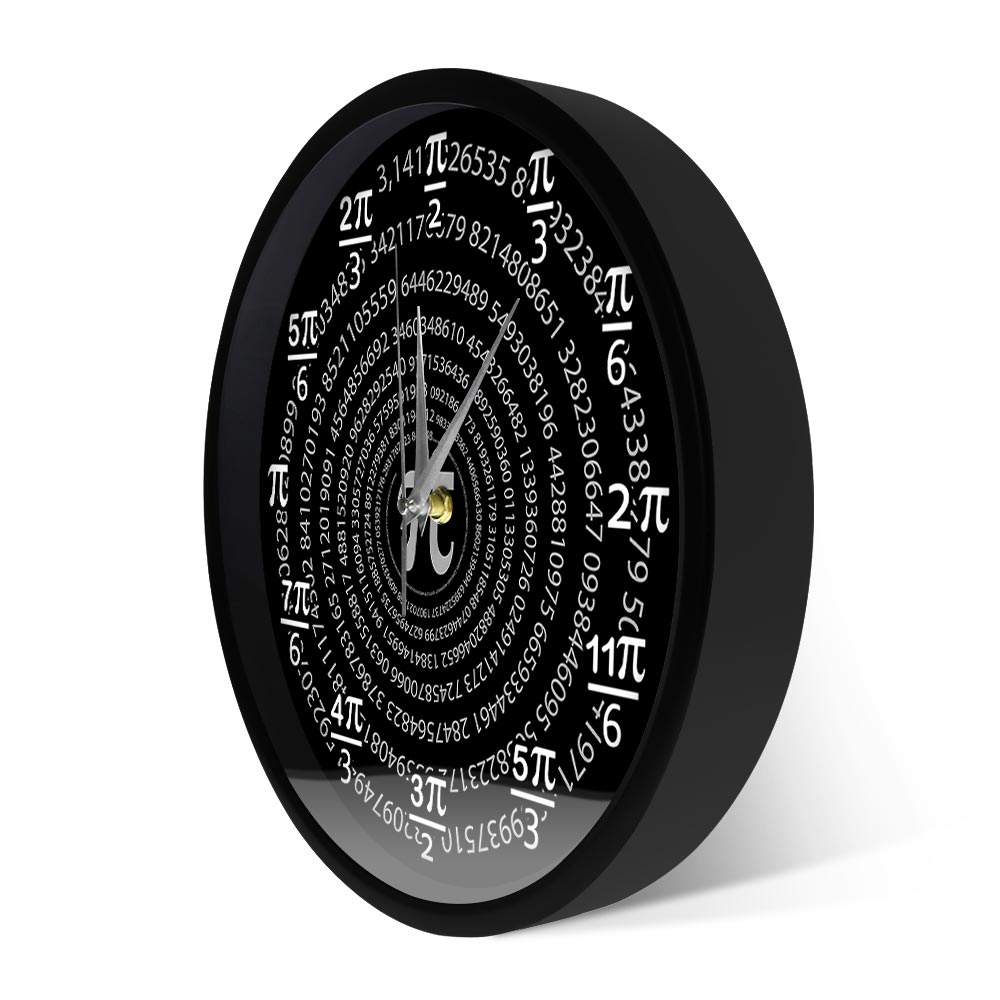 Pi 3.14 Wiskunde Wandklok Klaslokaal Muur Decor Math Wetenschap Wall Art Decoratieve Muur Horloge Pi Dag Math Liefhebbers