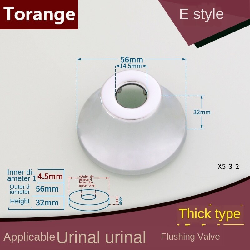 1/2Zoll Einlass Zauberstab wasserhahn ecke ventil laus abdeckung 1 zoll urinal spülen ventil ablauf rohr edelstahl dekorative abdeckung: E
