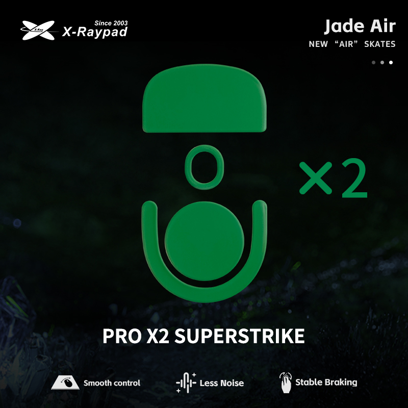X-raypad jade air mouse skates – tysta och snabba: Mörkgrå