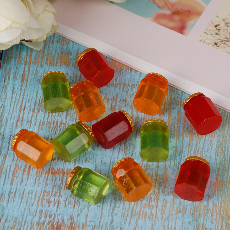3pz 3D Della Resina di Simulazione Vasetti di Marmellata Bottiglia di Abbellimento per 1/12 Dollhouse cucina ristorante arredamento FAI DA TE Artigianato Giocattoli