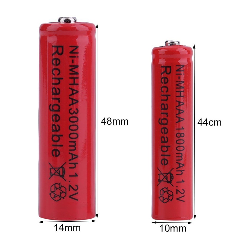 GTF 1.2 V 3000 mAh AA batterij Of 1800 mAh AAA 1.2 V Ni-Mh oplaadbare batterij voor Speelgoed afstandsbediening oplaadbare Batterijen