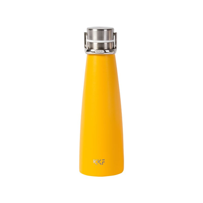 Xiaomi KKF Vacuum Bottle 24h Insulation Cup Thermoses Stainless Steel Thermos Flask 475ML Travel Mug Portable Sports Cold Cup: Yellow