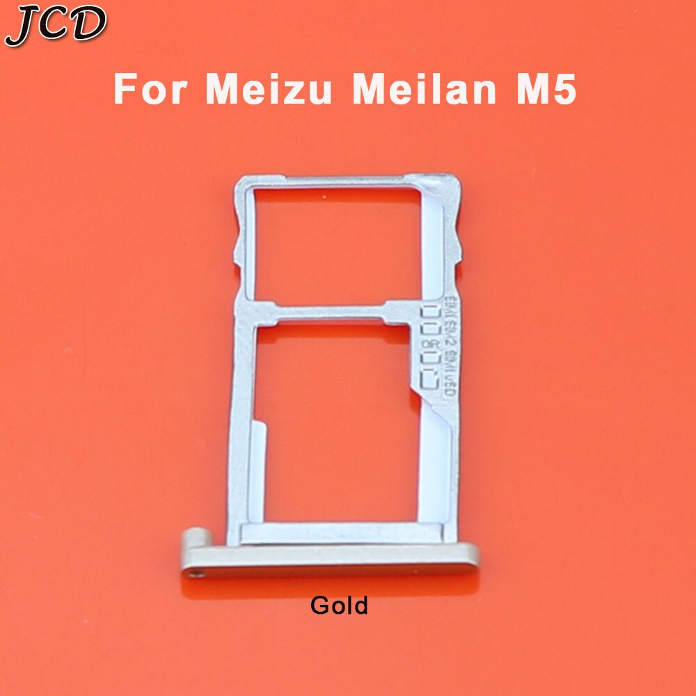 JCD SIM Card Slot Holder For meizu meilan M6 M5 Micro SD Card Slot Tray Socket Adapter Replacement Repair Spare Parts: M5-Gold