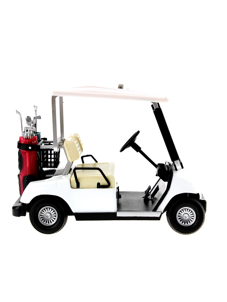 CRESTGOLF Mini Golf Warenkorb Wecker LCD Digital Datum Anzeige Perfekte Schreibtisch Dekoration Golf Zubehör: Weiß