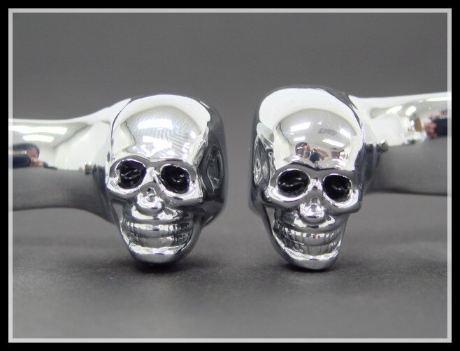 Chrome Skull Rem Koppeling Hevels Voor 96-07 Harley Road King Electra Glide Ultra