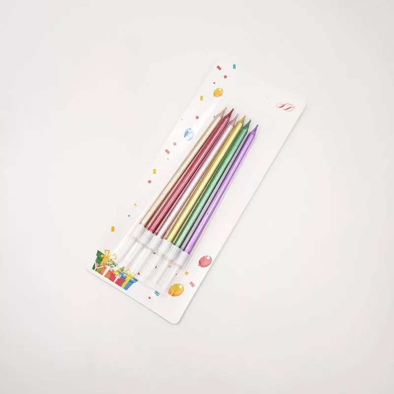 Velas metálicas doradas para pastel, lote de 6 unidades de velas seguras para niños, vela para de cumpleaños, pastel de bodas, suministros para decoración del hogar: Multicolor mix