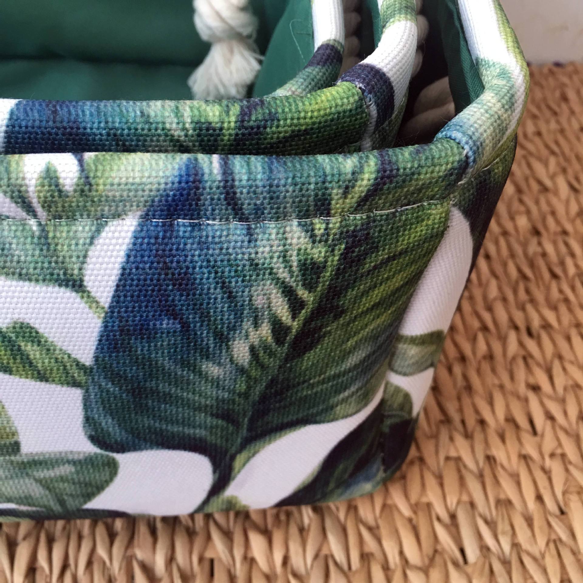 Cesta de almacenamiento nórdica plegable, organizador de hojas y flores, cesta de ropa, bolsa de lavandería, artículos diversos, organizador de juguetes, decoración del hogar