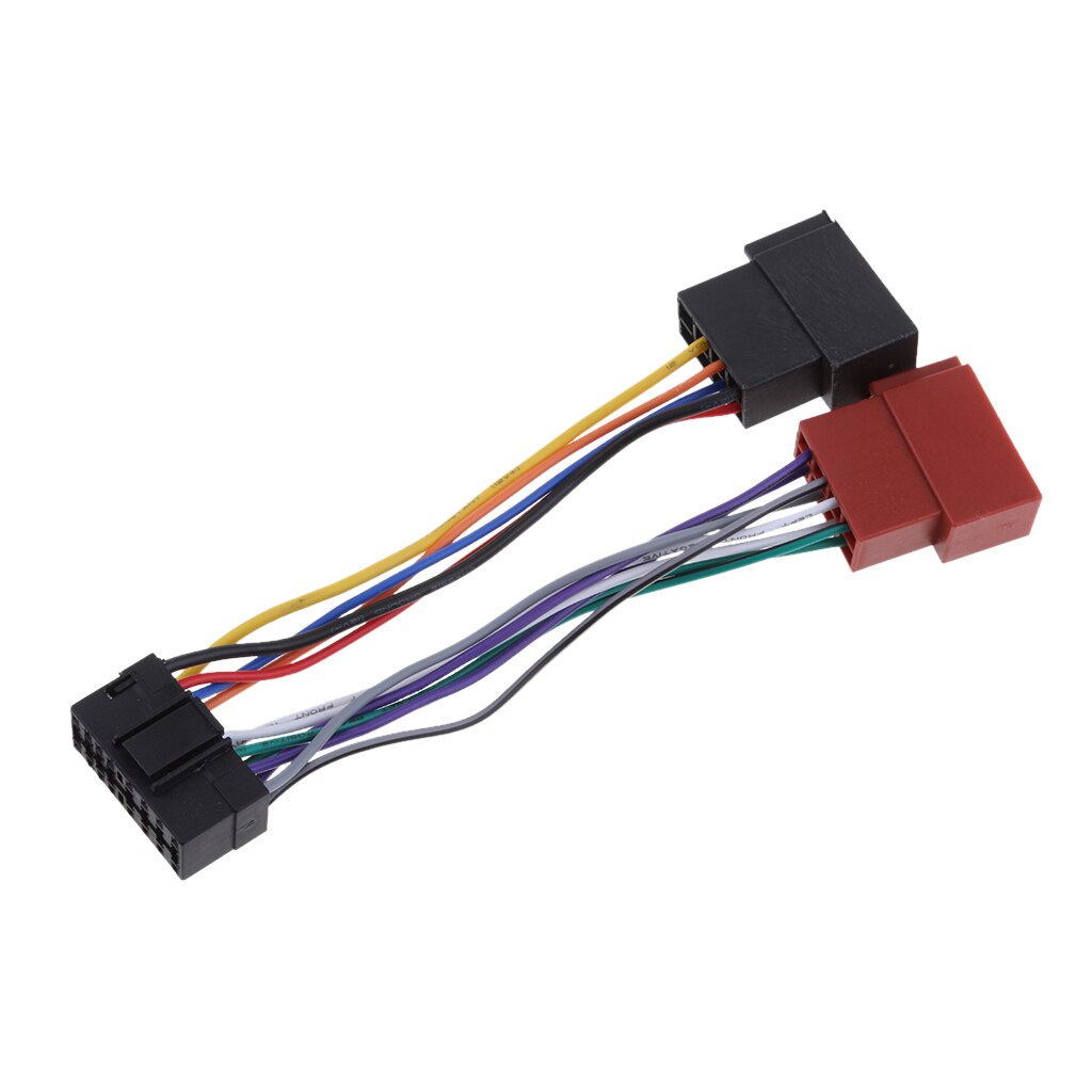 Bilradio stereokabel ledningsnetadapter 16 pin din iso hunstik til jvc-forbindelse