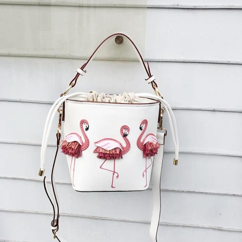 Sac de défilé de de femmes sacs PU en cuir femme Flamingo seau sac femmes sacs à bandoulière sacs à main XS-92