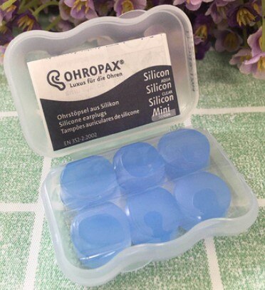 Protetor de ouvido para bebê, protetor de ouvido para crianças, natação à prova d' água, de silicone macio, para avião e dormir: MBlue