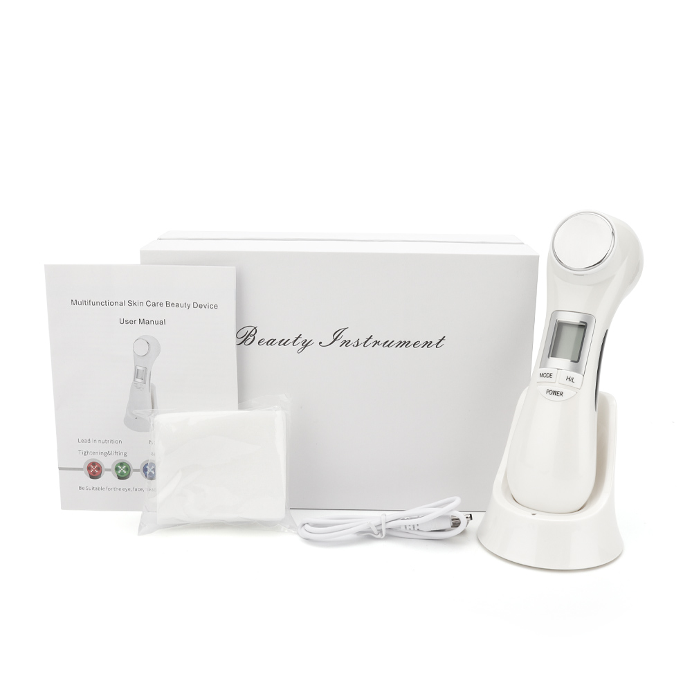 6 in 1 LED RF Photon Therapy Facial Skin Lifting Rejuvenation Vibration Device Machine EMS Ion Microcurrent Mesotherapy Massager