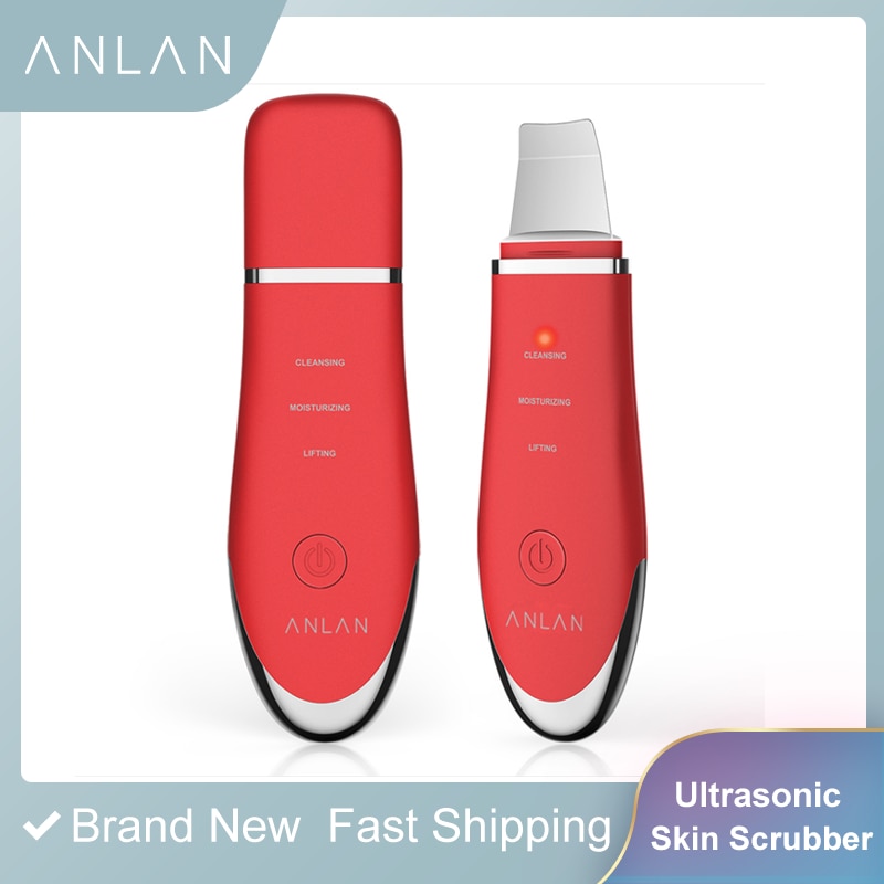 Limpiador ultrasónico de piel ANLAN, máquina de limpieza por vibración Facial, exfoliante de espinillas, exfoliante de poros, herramientas de limpieza Facial