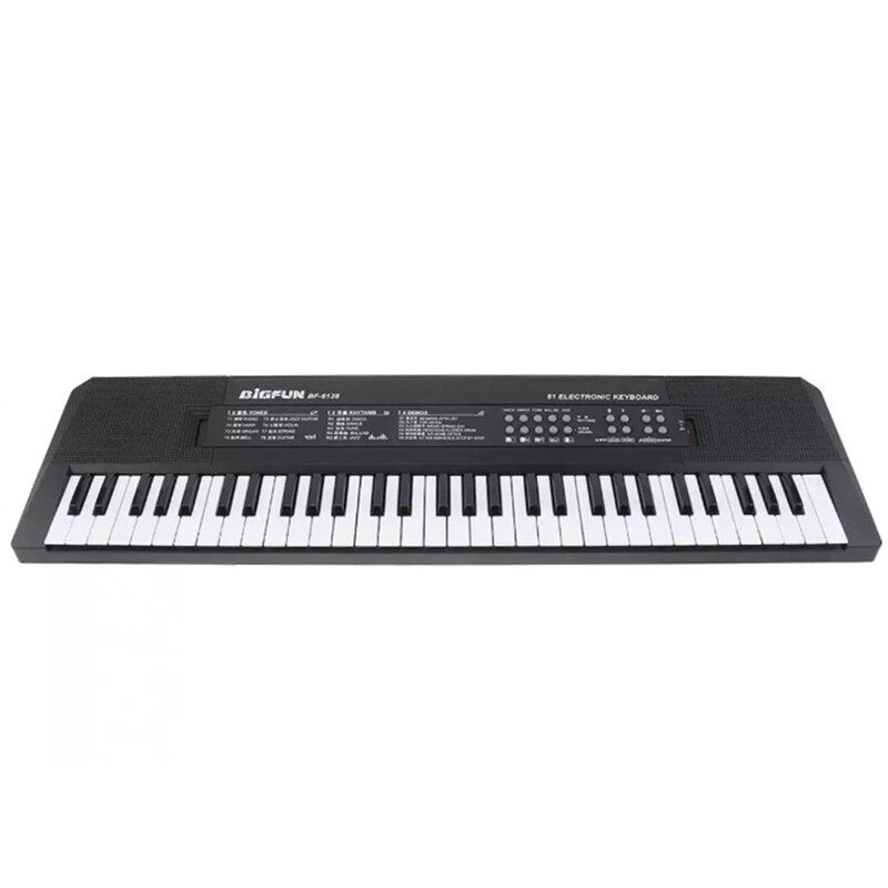 Bigfun teclado eletrônico piano 61 teclas de música digital placa chave com microfone crianças órgão eletrônico musical