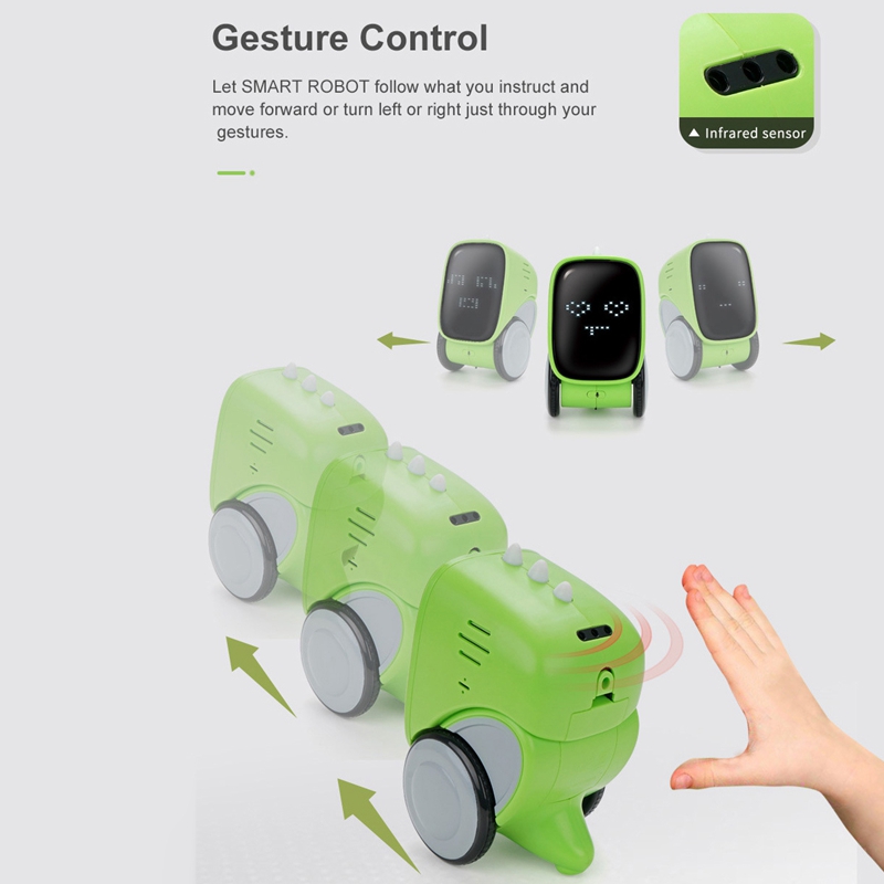 Smart Robots for Kids Robot Toy Gesture Sensing USB Charging with Voice Control and Touch Sensor for Boys Girls