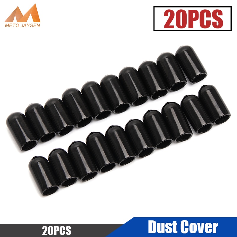 Durable Soft Rubber Protective Cover Dust-Proof Cap for High Pressure Quick Couplers Fittings Male Plug Sockets Black 20pcs/pack