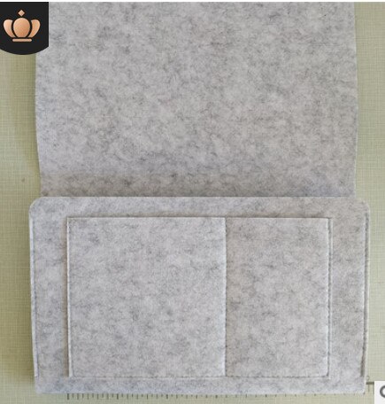 Vilt Nachtkastje Organizer Bed Bureau Bag Bank Tv Afstandsbediening Opknoping Caddy Couch Organizer Bed Houder Zakken: Light gray