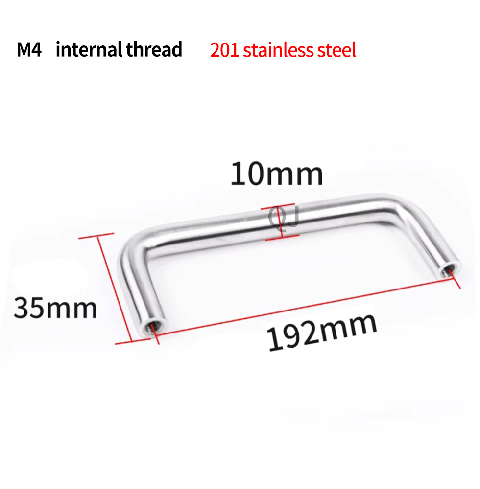 201 massive rustfri ståldør u-formet håndtag kasse panelskab industrielt cylindrisk håndtag: Gul