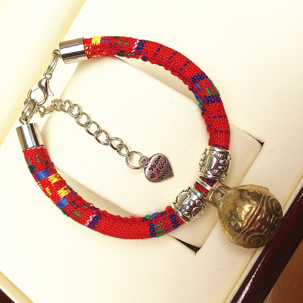 Pet Leash Collar With Big Bell Colorful Ethnic Style Kitten Puppy Necklace Collars for Cats Dogs XHC88