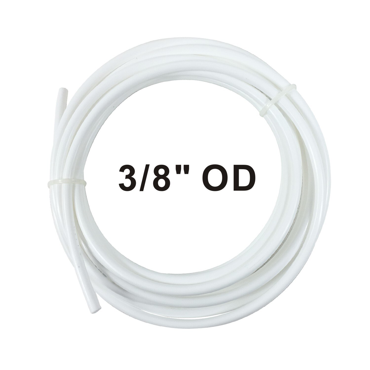 Tube de 3/8 pouces 5 mètres 16 pieds tuyau de tuyauterie en PE blanc pour système d'osmose inverse d'eau RO/distributeur d'eau (couleur blanche)