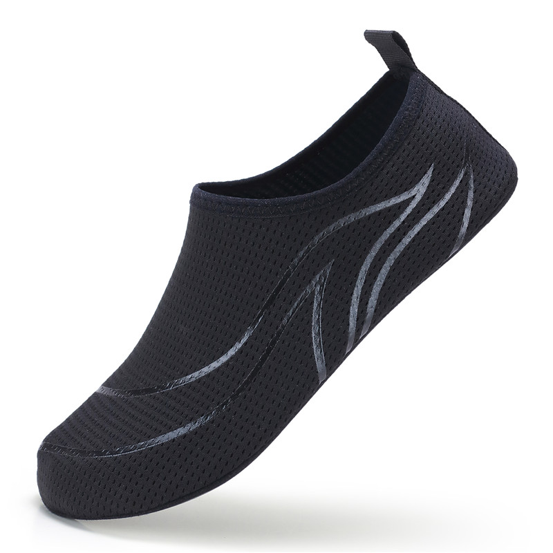 Quick-drying Men Aqua Shoes Summer Lightweight Women's Beach Shoes Soft Couple Water Shoes Flexible Casual Sneakers Anti-slip: Navy Blue / 40
