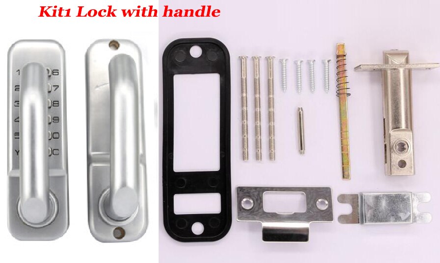 Waterproof Gate Lock Mechanical Keyless Door Lock Deadbolt Keypad Digital Lock Handle Key Code Combination Lock Zinc Alloy: Kit1