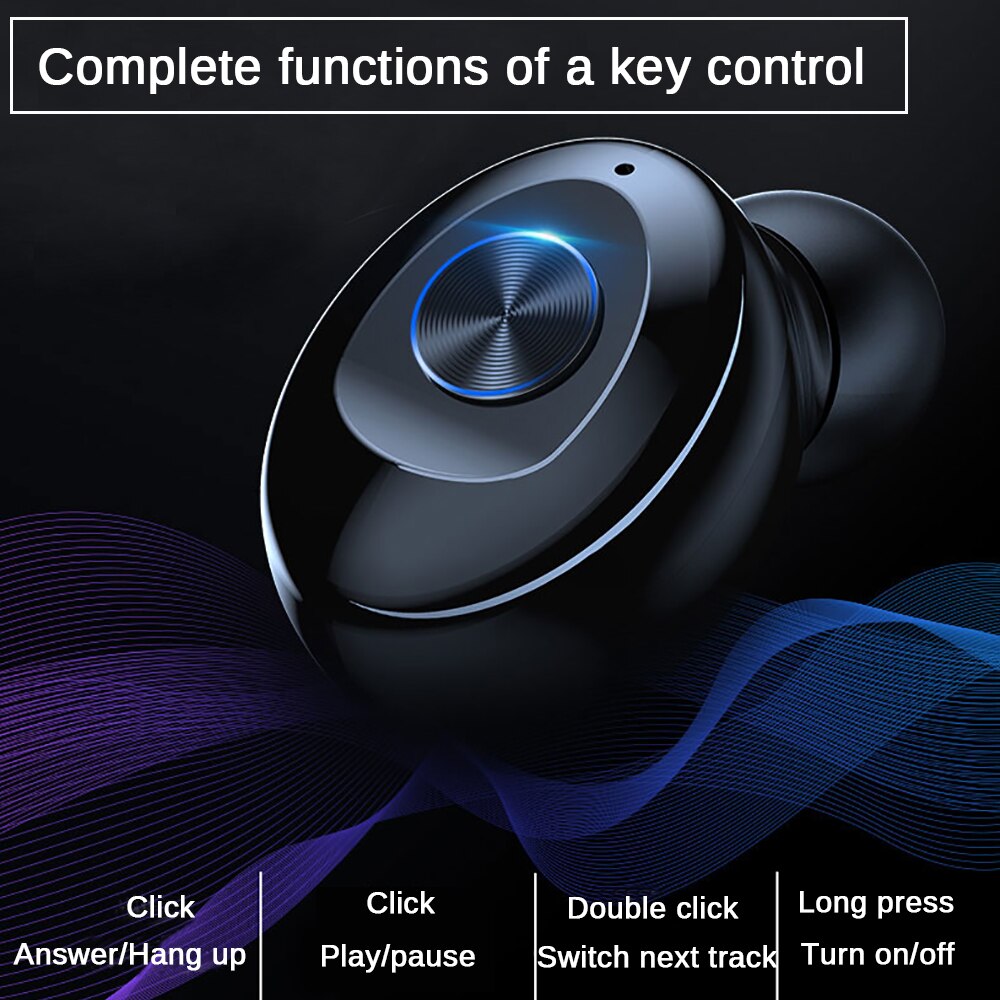 XG12 TWS Bluetooth 5.0 Auricolare Stereo Senza Fili Earbus HIFI Suono Sport Auricolari Vivavoce Gaming Headset con Il Mic per il Telefono