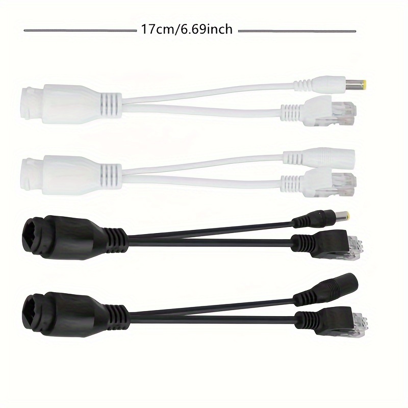 CCTV Passive POE Adapter Cable 12-48V Power Over Ethernet POE Injector Waterproof For IP Security Camera