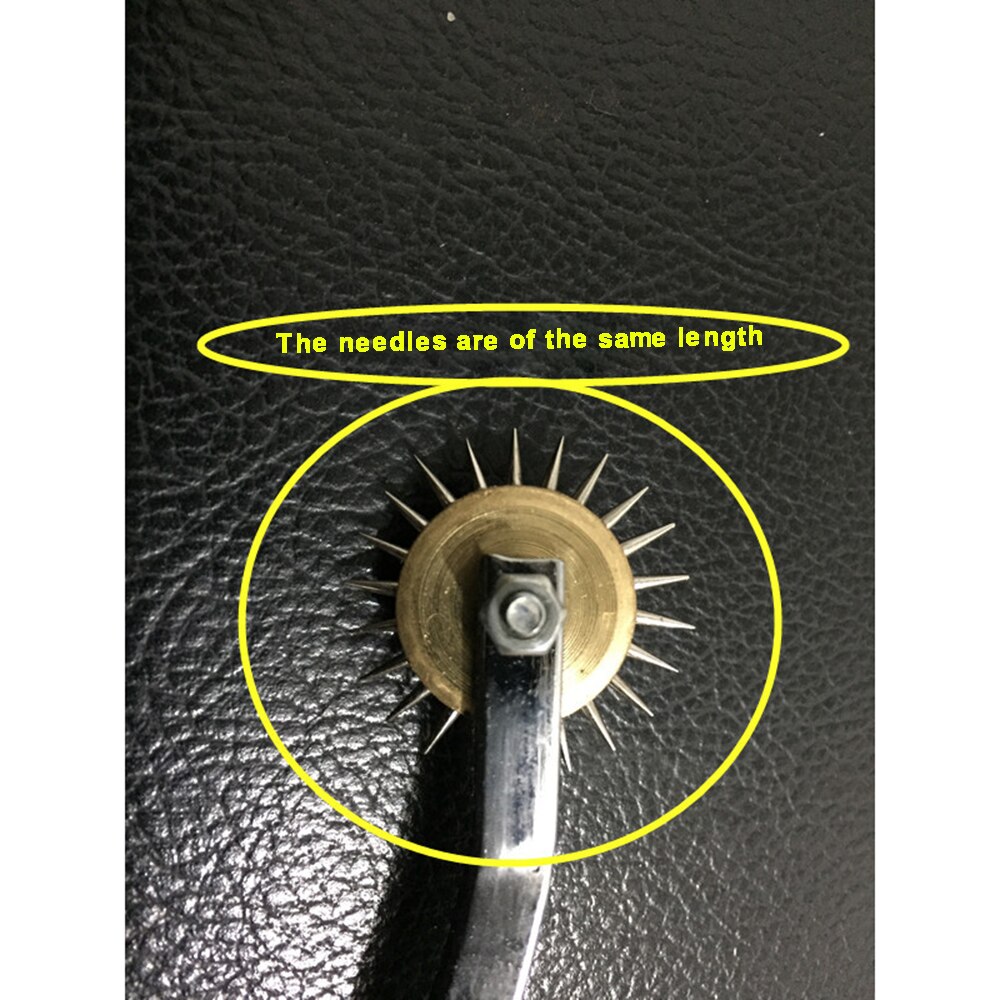 DIY Overstitch Wheel Leather Stitch Spacing Paper Perforating Tool Roulette 4mm Leather Cloth Wheel Paper Craft Tool