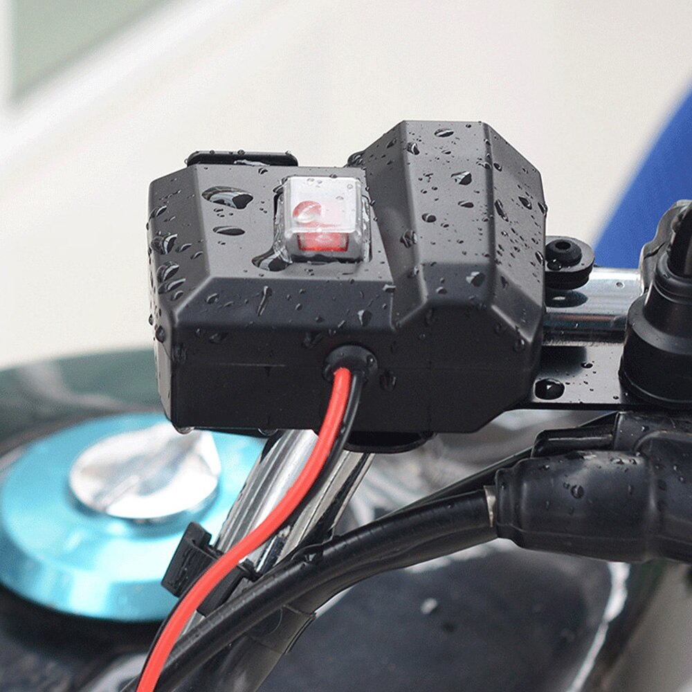 Motorrad USB Ladegerät 12 V/24 V Telefon Ladegerät Buchse Dual USB Moto Ladegerät LED Voltmeter Wasserdicht