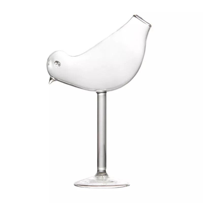Copa de cristal con forma de pájaro, vaso con personalidad Molecular ahumado, 150Ml