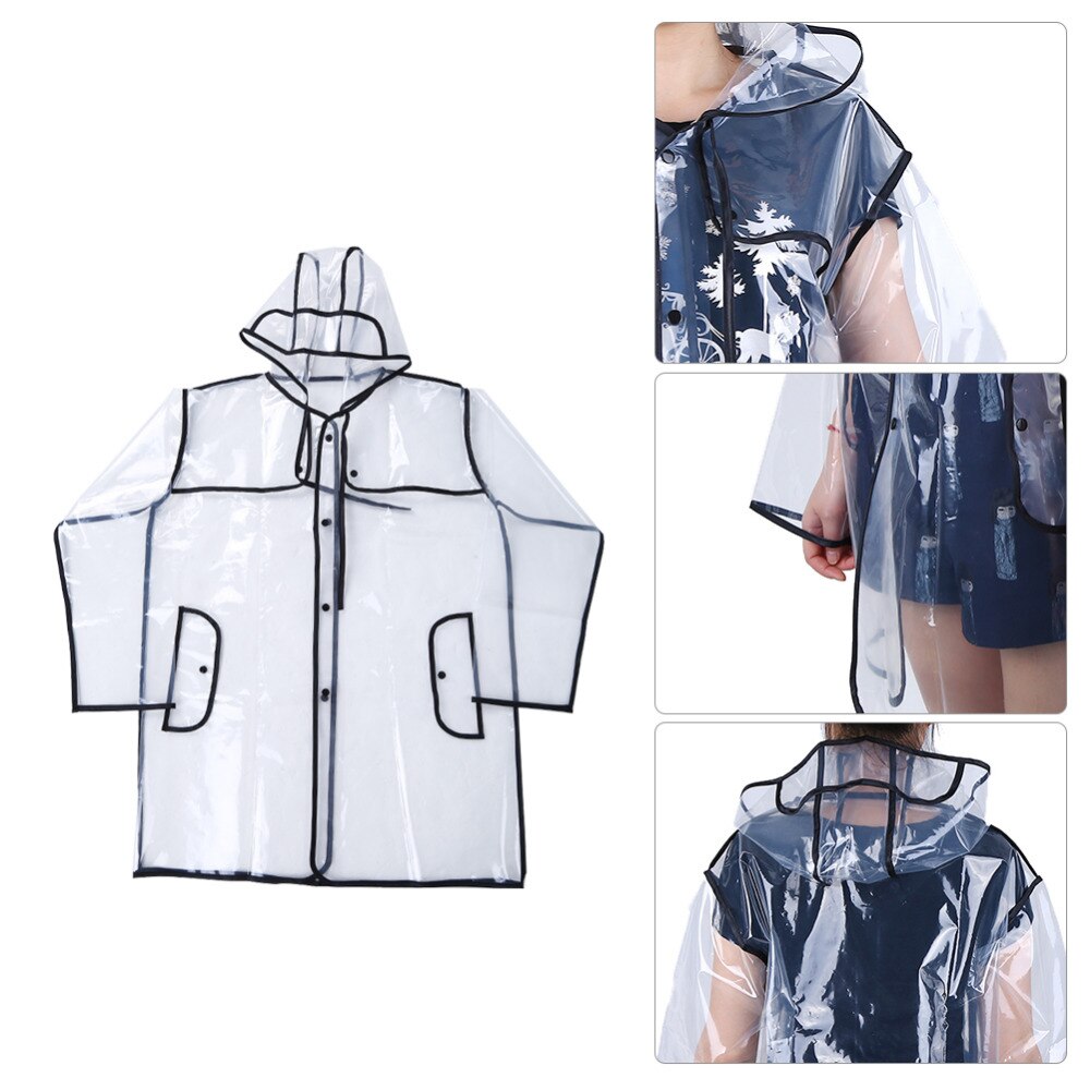 Pvc Transparante Regenjas Vinyl Waterdichte Regenjas Outdoor Reizen Track Hooded Poncho Regenjas Dames Regenjas