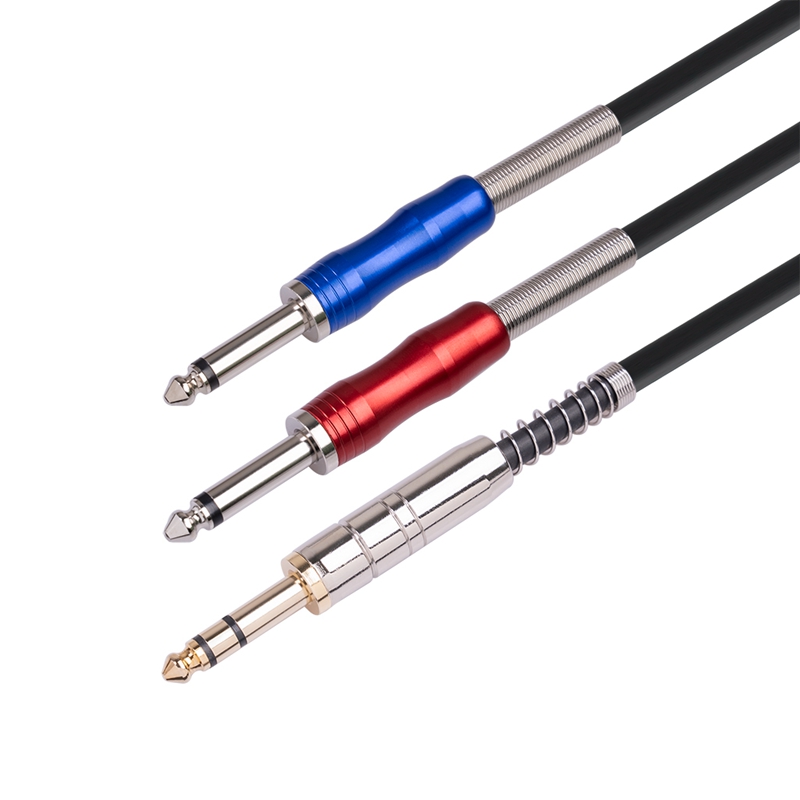 TRS Stereo Y-Splitter Insert Cable, 1/4 Inch Male Jack to Dual 1/4 Inch(6.35mm) Male TRS Mono Breakout Cable