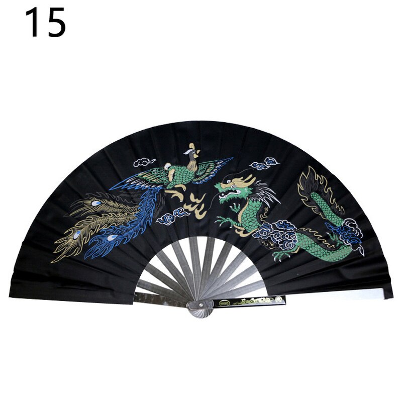 Rustfritt stål tai chi fan fitness kung fu kampsport ytelse dans fan rustfritt stål kampsport fan: 15