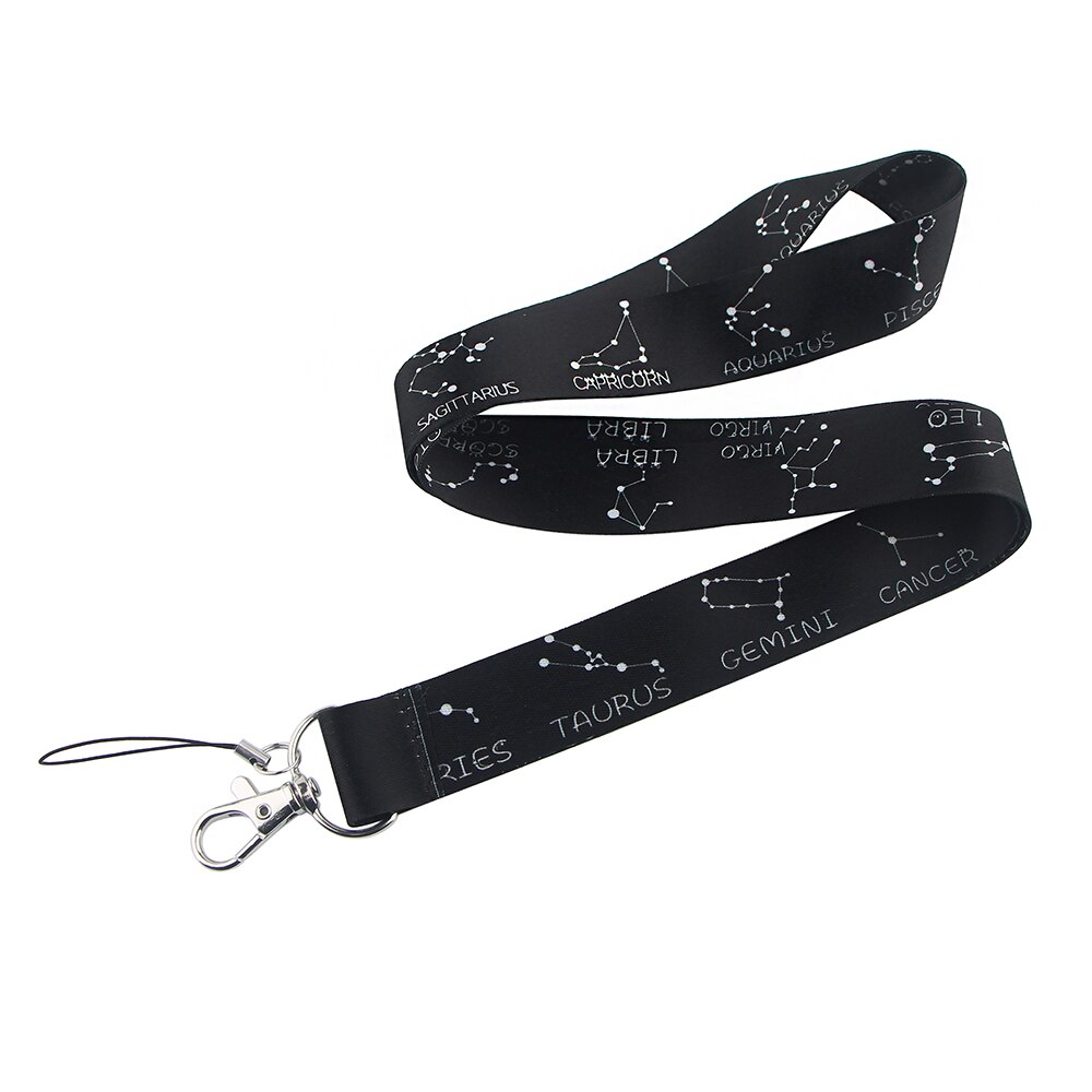 LX463 Constellation Lanyard Voor Sleutels Mobiele Telefoon Hang Touw Keycord Usb Id-kaart Badge Holder Sleutelhanger Diy Lanyards