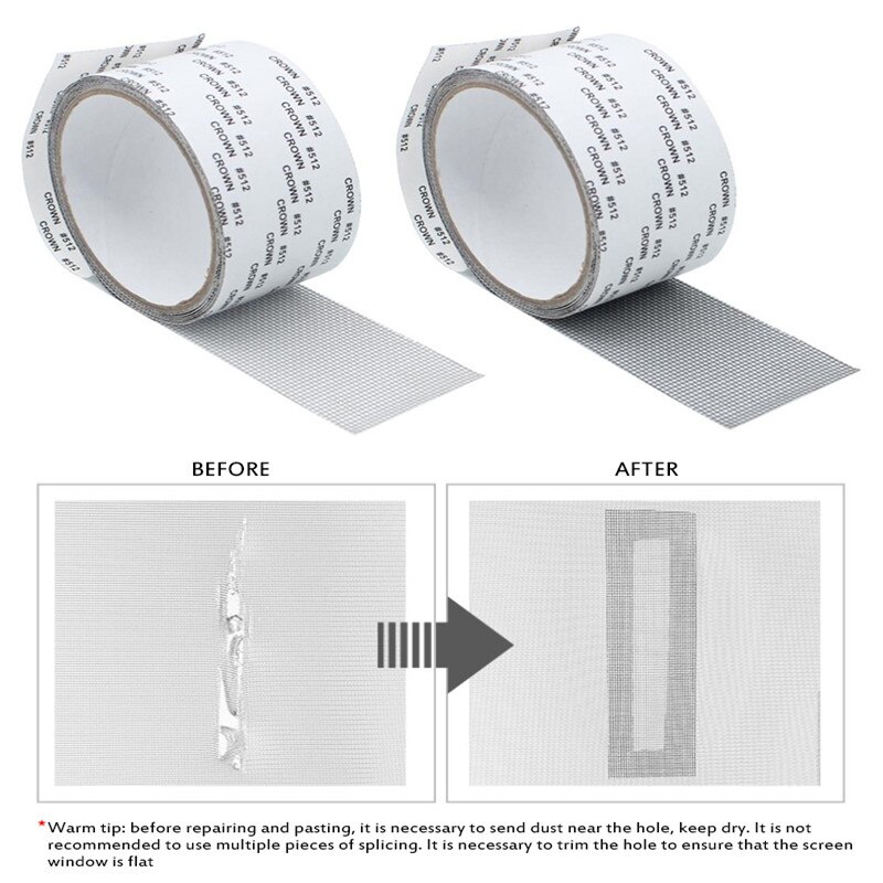 Window Net Anti-mosquito Mesh Sticky Wires Patch Repair Tape Durable Ultra Strong Adhesive Repair Tape Doors Window Screens