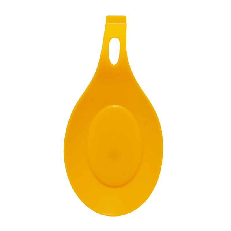 1Pcs Tafel Decoratie Siliconen Isolatie Hittebestendige Lepel Rest Keuken Tool Lepel Pad Eet Mat Keuken Gadget Holder: Orange