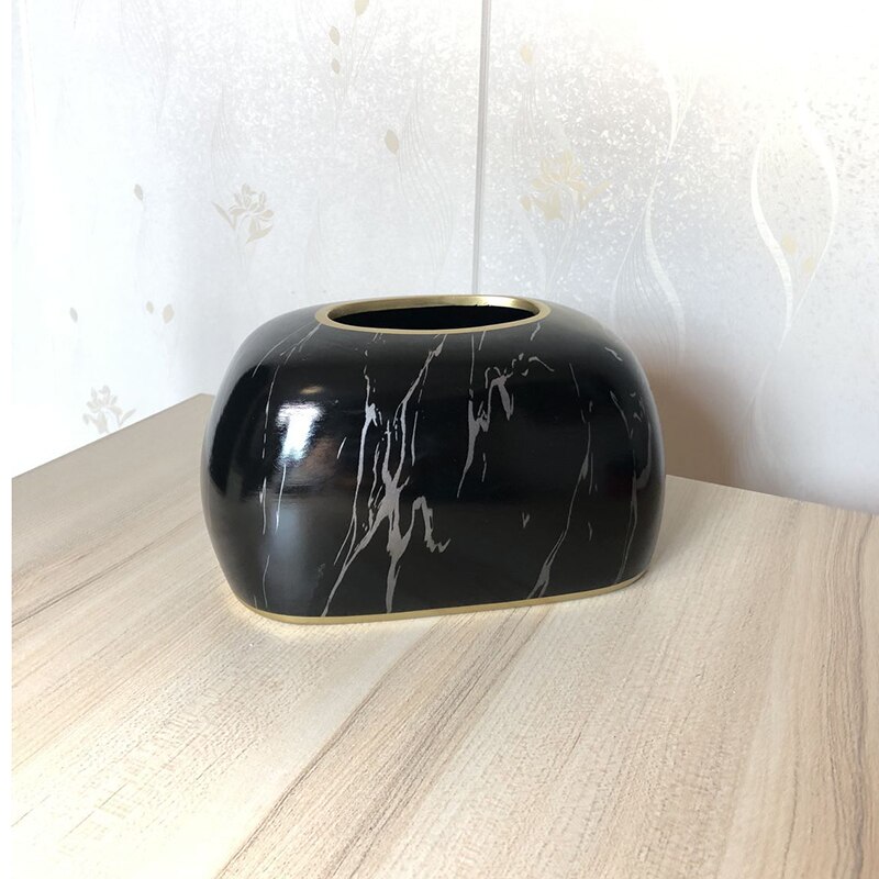 Square Oval Ceramic Tissue Box Desktop Decoration Painted Tissue Storage Box Napkin Holder Paper Towel Tube Storage Organize Box: oval a4