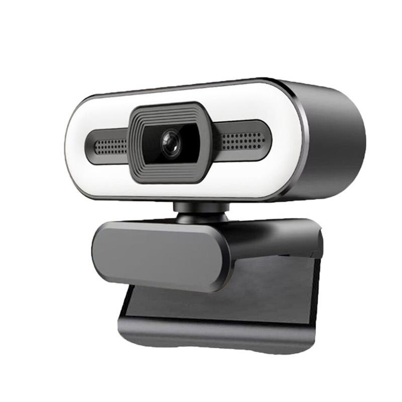 USB Webcam with Fill Light 720P/1080P/2K HD PC Computer Camera With Microphone For Meeting Office Household Video Recording