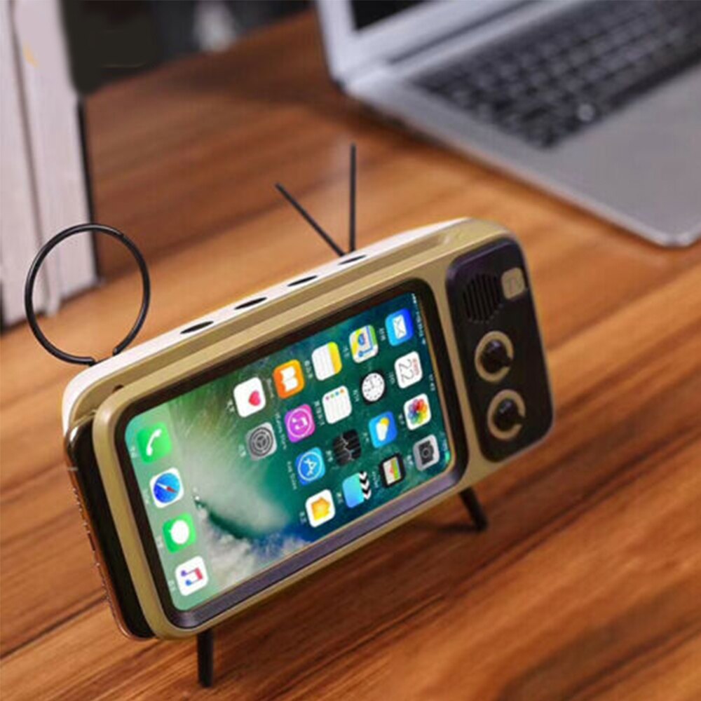 Retro Television Mobile Phone Bracket Movies Lazy Mobile Phone Holder TV Phone Support No Bluetooth Function