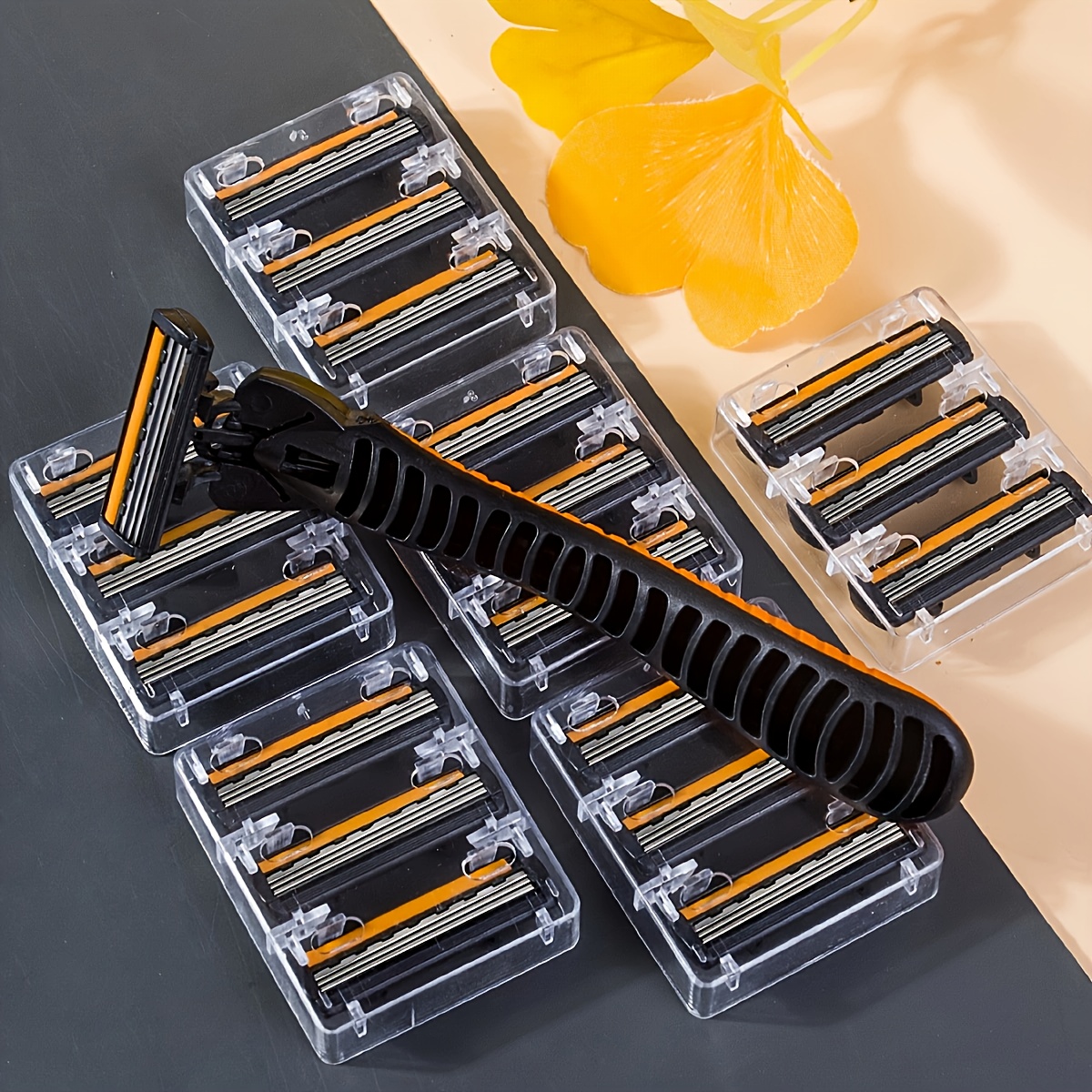 3-laags scheerapparaatzakPremium roestvrijstalen veiligheidsscheermes met vervangbare mesjes - Glad en comfortabel scheren voor mannen en vrouwen