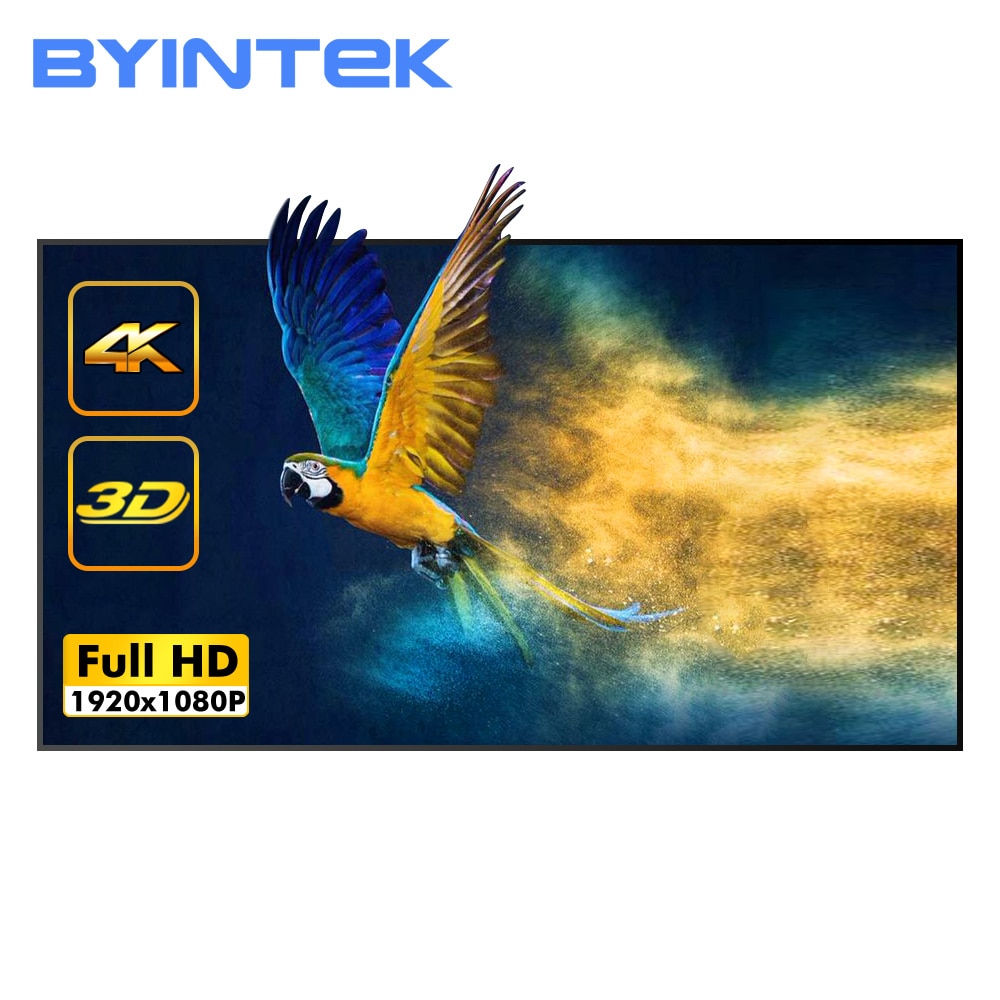 BYINTEK projecteur Projection écran Portable 100 pouces 120 pouces 16:9 pliable avant arrière pour film jeu Home cinéma