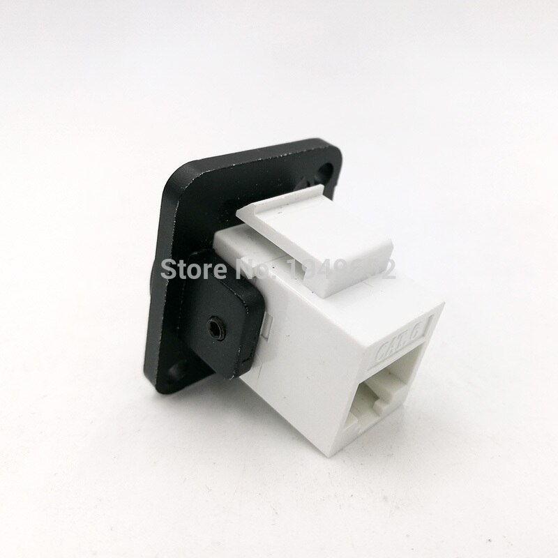 Rj45 network connector metal panel socket d type mounting CAT5E CAT6
