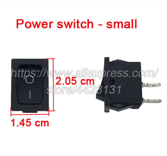 Interruptor de botón de coche eléctrico para niños, interruptor de encendido, alta velocidad/baja velocidad, manual/rc y interruptor de autoreinicio para coche de bebé: Power switch small