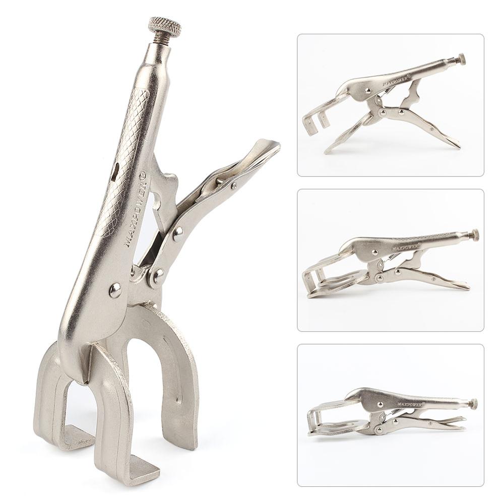 9 inch carbon steel C Clamp Pliers Round Locator Vise Grip Locking Welding Quick Pliers Pincers Tongs Forceps Wood Tenon