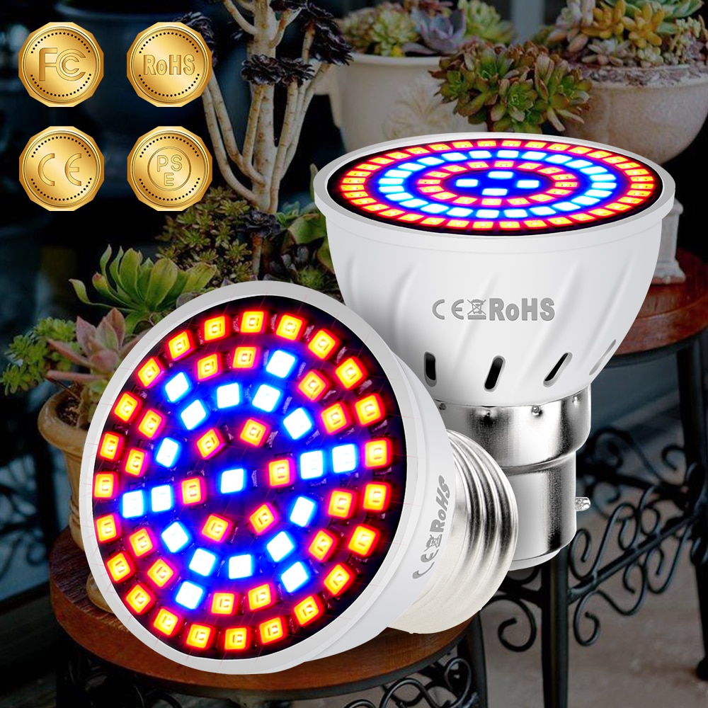 GU10 Groeien Lamp Led-lampen E14 Phyto Lamp Led E27 Groeien Tent 220V Plant Licht Voor Indoor Teelt Kas MR16 Groeien Verlichting