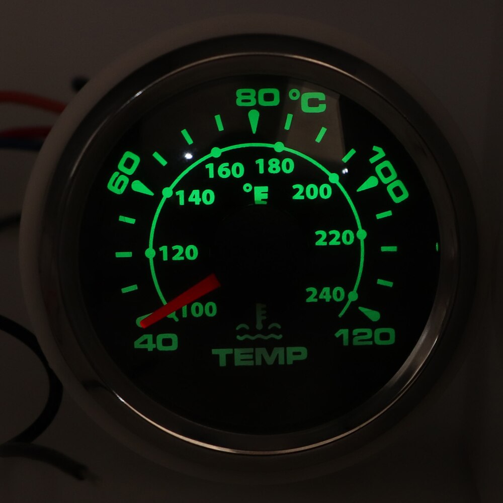 Automotive Water Temp Meter 40 ~ 120 Celsius 7 Kleur Temperatuur Indicator Voor Auto Auto Motorfiets Thermometer Met Sensor