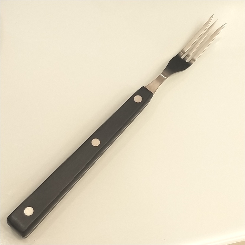 Miu Frankreich Scharf 10-Zoll Oma Gabel, Oma GABEL Edelstahl 3 Zinke Holz Griff Fleisch Kochen Utensil-Kleine