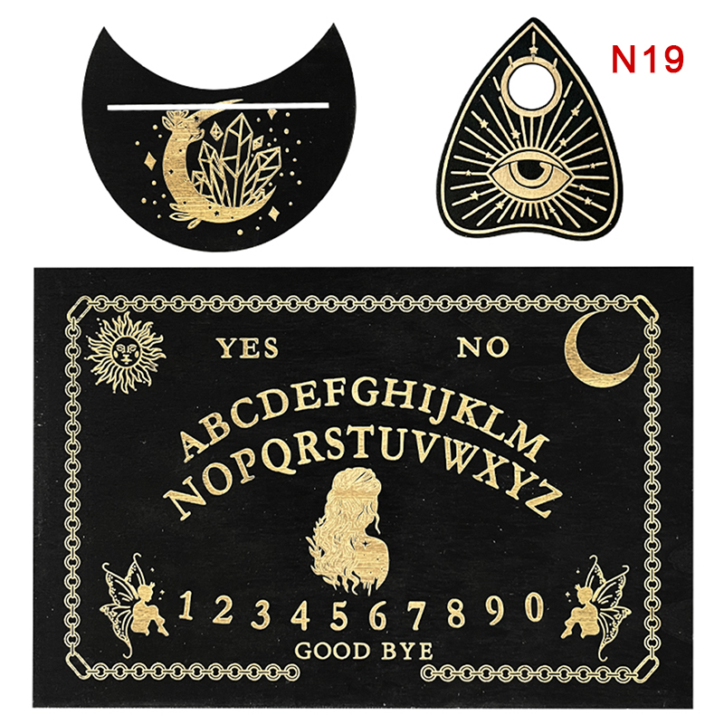 12inch Wooden Divination Pendulum Board Engraved Magic Board Ouija Board Metaphysical Message Witch's Pendulum Board Kit